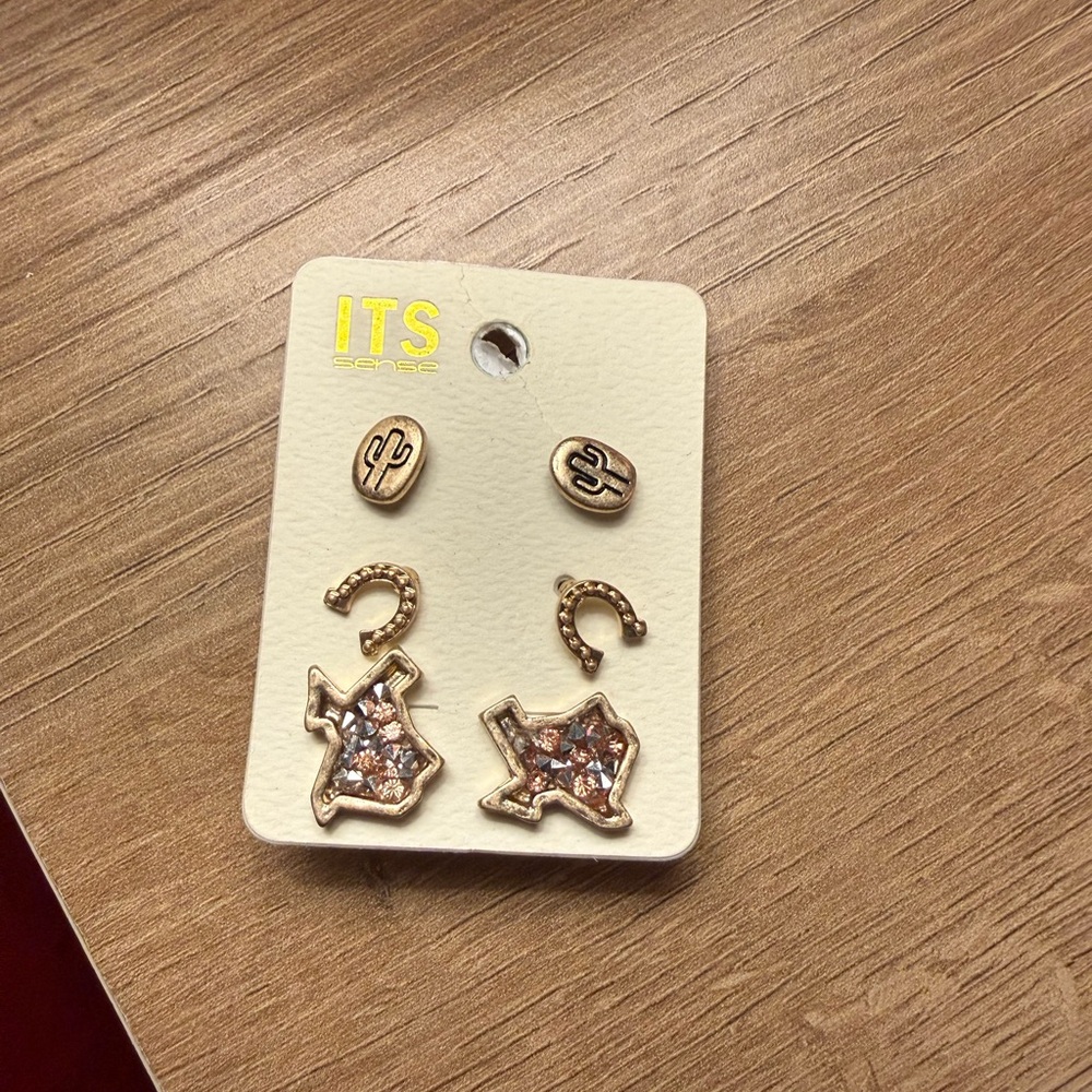texas styled 3 set earrings